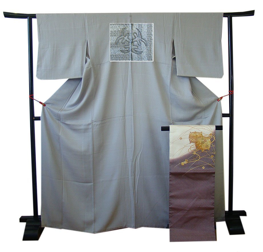  времена магазин .63.3cm.. земля однотонная ткань мелкий рисунок nagoya obi obi . obi age 4 позиций комплект натуральный шелк готовый .148cm~154cm M899