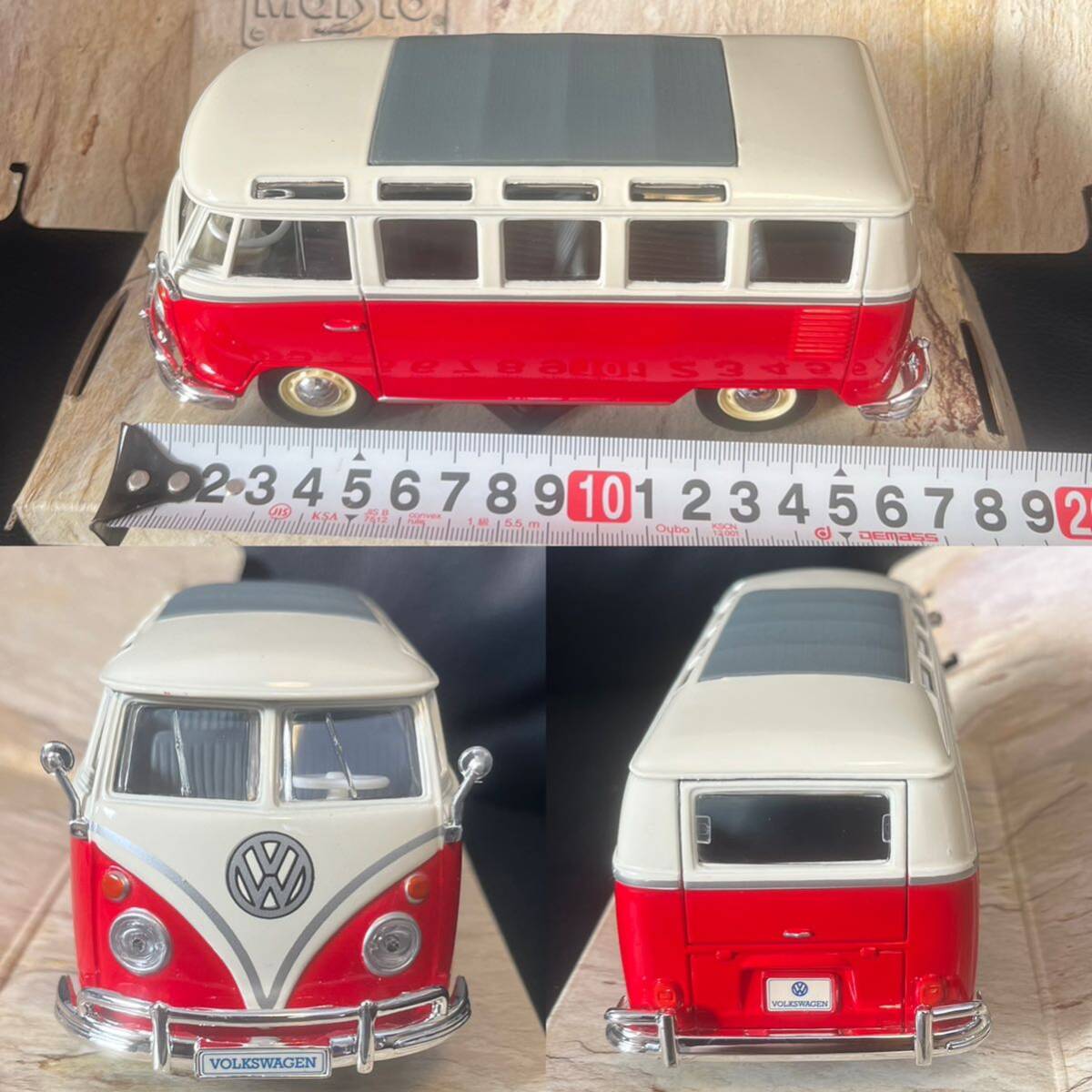 1/24 フォルクスワーゲンバンサンバー VOLKSWAGEN VAN SAMBA VW BUS ワーゲンバス ダイキャストミニカーmaistoスペシャルエディション
