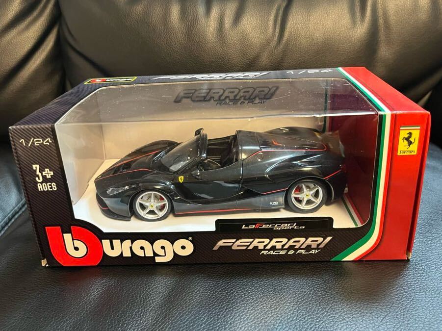 1/24 La Ferrari Aperta ラフェラーリ アペルタ ブラック ダイキャストミニカー ブラーゴ burago ラ・フェラーリ ラ フェラーリBburago