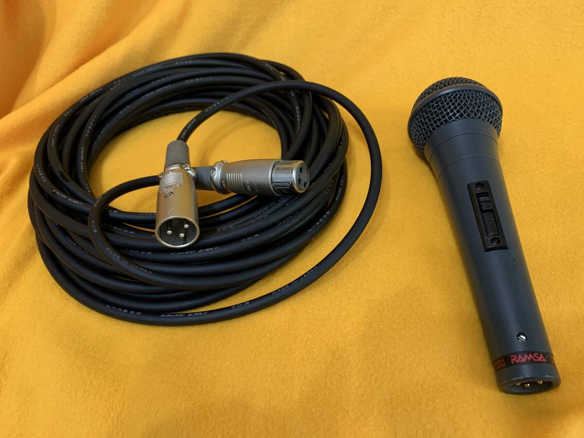 Panasonic WM-D150SW-K ダイナミックマイク 　動作確認済み スタンド ケーブル付き　中古品