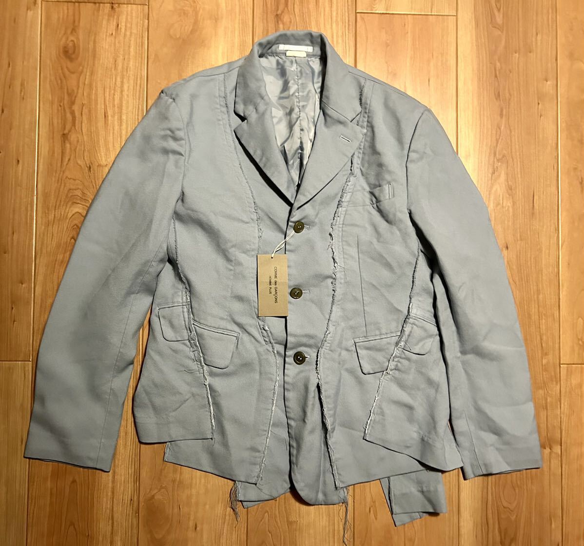 24ss エステル製品加工 ジャケット コムデギャルソンオム プリュス/PLUS HOMME DEUX SHIRT BLACK CDG JUNYA eye DSM