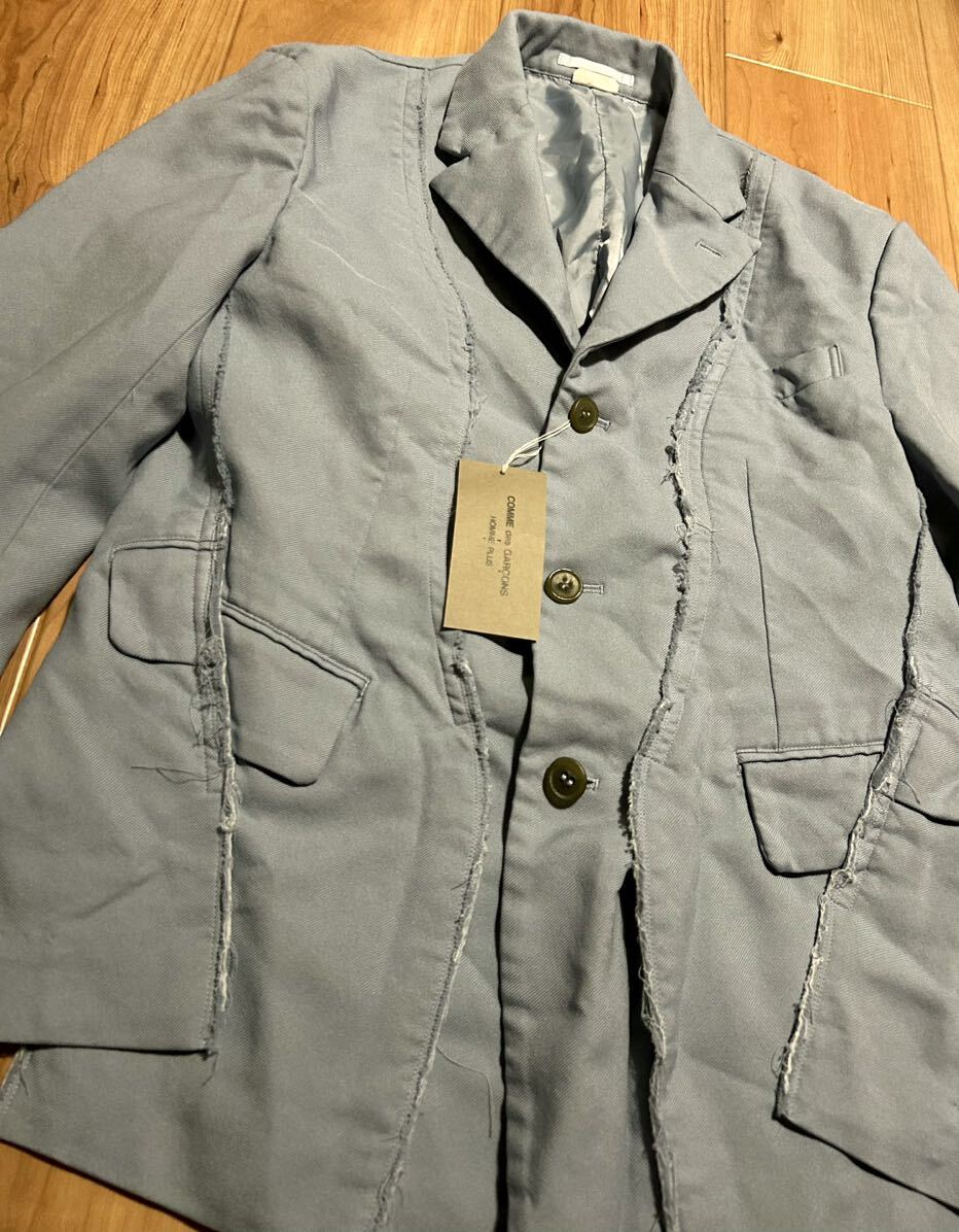 24ss エステル製品加工 ジャケット コムデギャルソンオム プリュス/PLUS HOMME DEUX SHIRT BLACK CDG JUNYA eye DSM