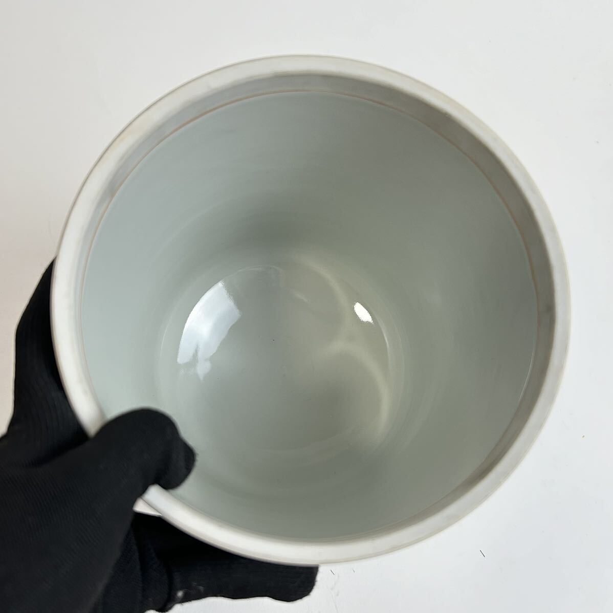 Yahoo!オークション - 【未使用】加藤和峰 水指 染付丸紋 茶道具