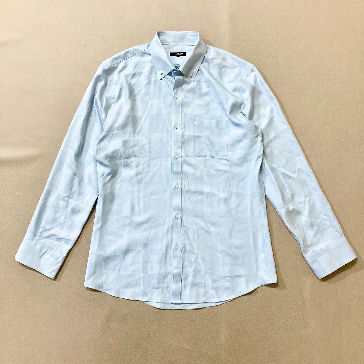★BLACK LABEL CRESTBRIDGE ブラックレーベル クレストブリッジ シャツ 長袖 トップス チェック サイズL ライトブルー メンズ 0.20kg★
