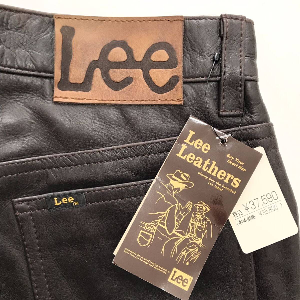 Leeリー本革レザーパンツ32ダークブラウン焦茶メンズ牛革 Leeリー本革レザーパンツ32ダークブラウン焦茶メンズ牛革