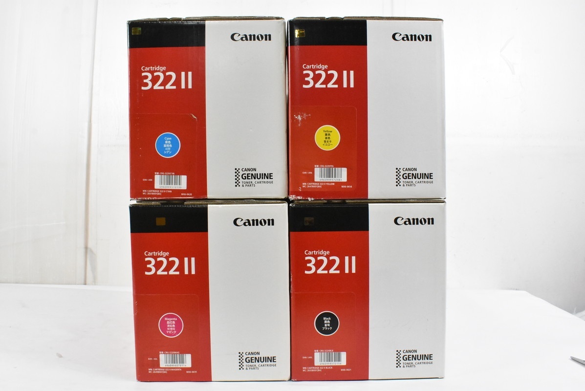 未使用 CANON 純正 トナー 322Ⅱ 4色（シアン・マゼンタ・イエロー・ブラック） キャノン ITB9Y1EYT1Q8-YR-N18-byebye