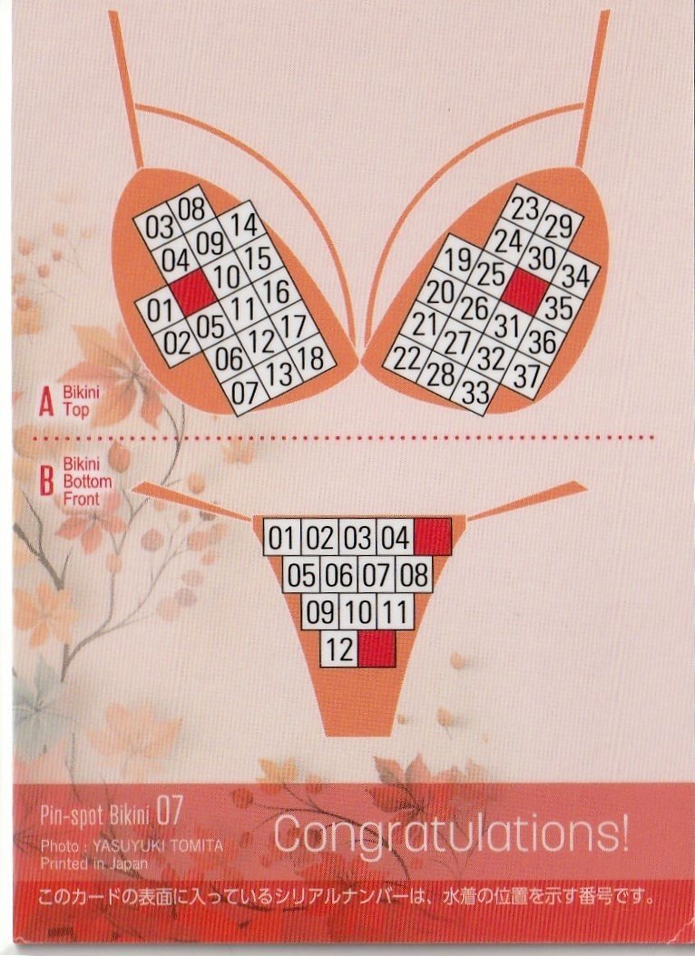 [ flat . лето море Vol.6]16/37 булавка spo бикини карта 07( бюстгальтер ) очень редкий коллекционная карточка 
