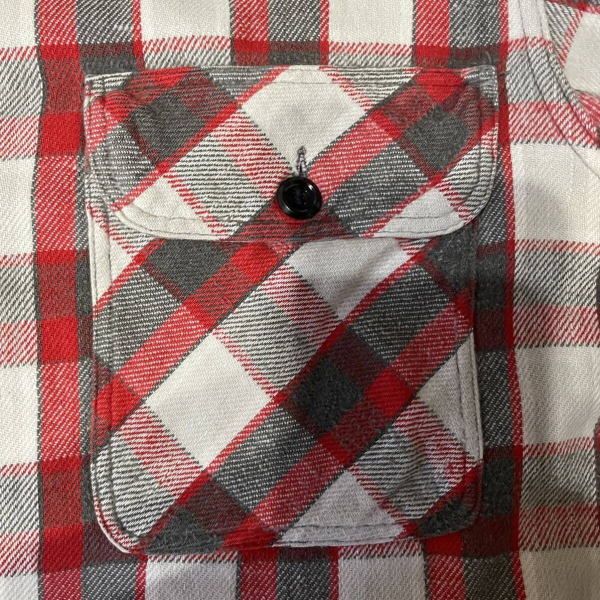 激レア】 50s PENNEY'S Flannel shirt マチ付き 激レア】 50s PENNEY'S Flannel shirt マチ付き