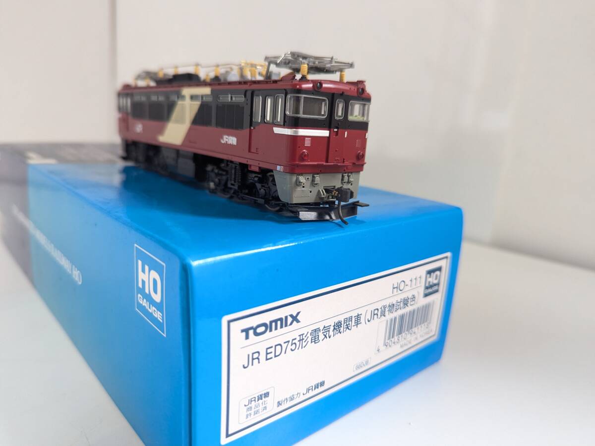 未使用 動作確認済み 0928Ｔ HO-111 JR ED75形電気機関車（JR貨物試験色） ＨＯゲージ 鉄道模型 トミックス トミーテック TOMIX
