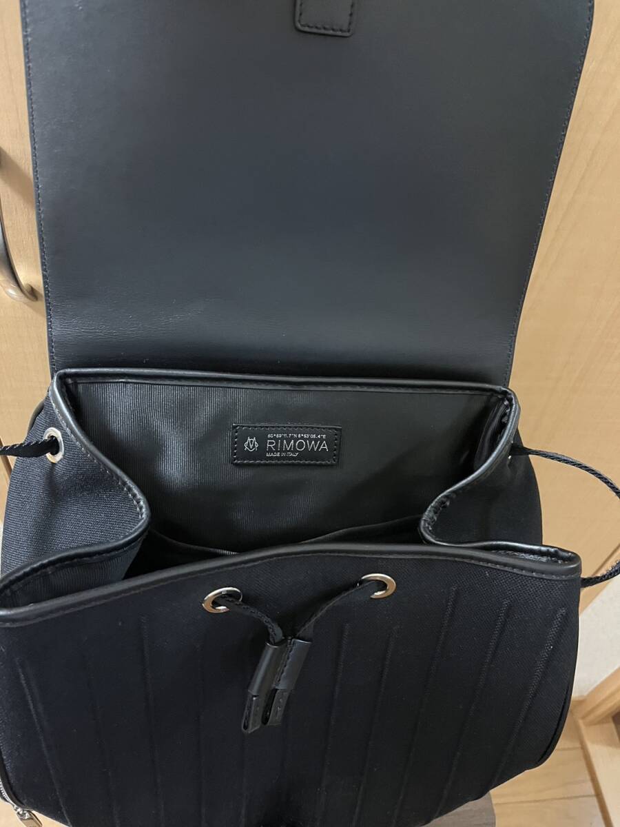 【中古美品】リモワ RIMOWA リュック キャンバス ブラック 無地
