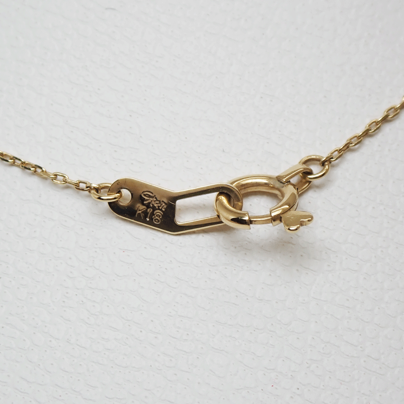 STAR JEWELRY スタージュエリー K18 YG ダイヤモンド ムーンセッティング ネックレス D0.04ct 2ZN1605　送料無料??！