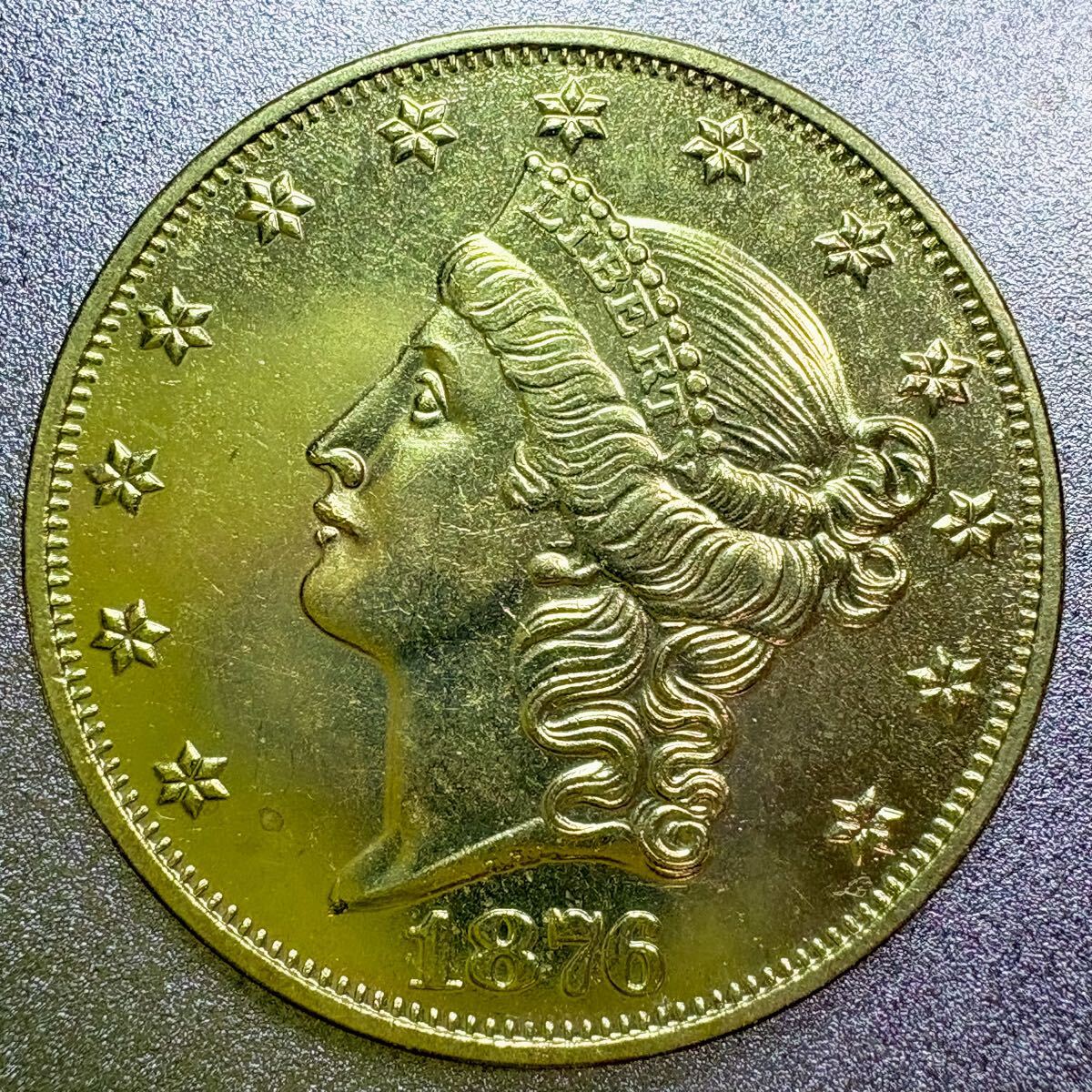リバティヘッド 20ドル金貨 1876年 TWENTY D　レプリカコイン