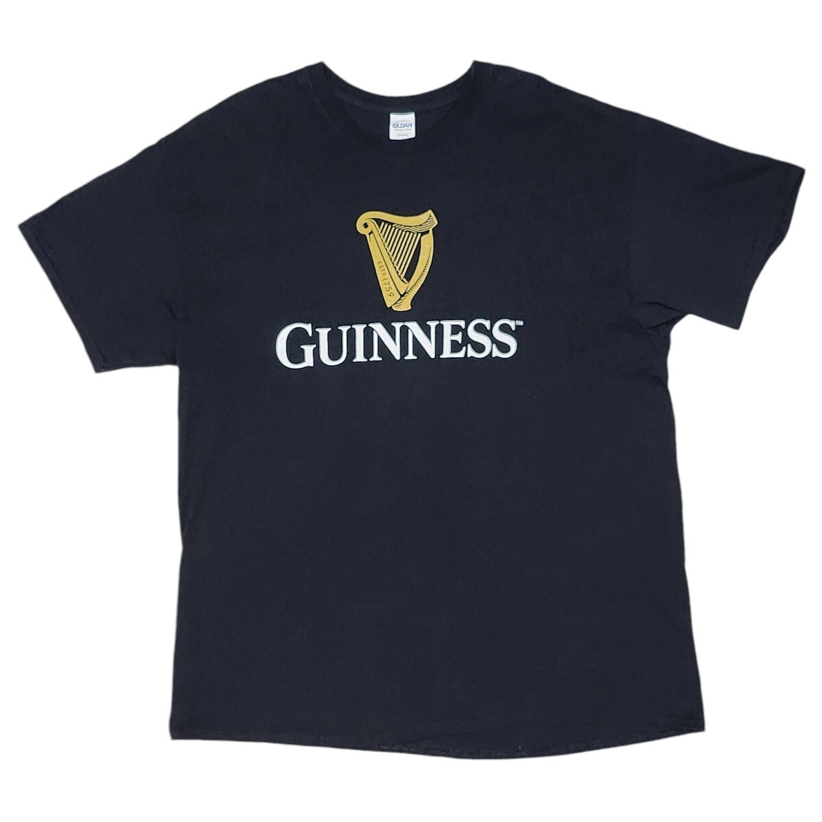 XL GUINNESS ギネス GILDAN ギルダン Tシャツ ビール 企業 黒 ブラック 大きいサイズ ビッグサイズ ダブルステッチ