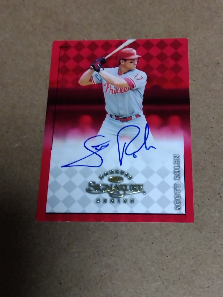 スコット・ ローレン 直筆サインカード scott Rolen auto 通算2077安打316HR1287打点 サードで8回のGG 昨年殿堂入り 04年34HR124打点 率314