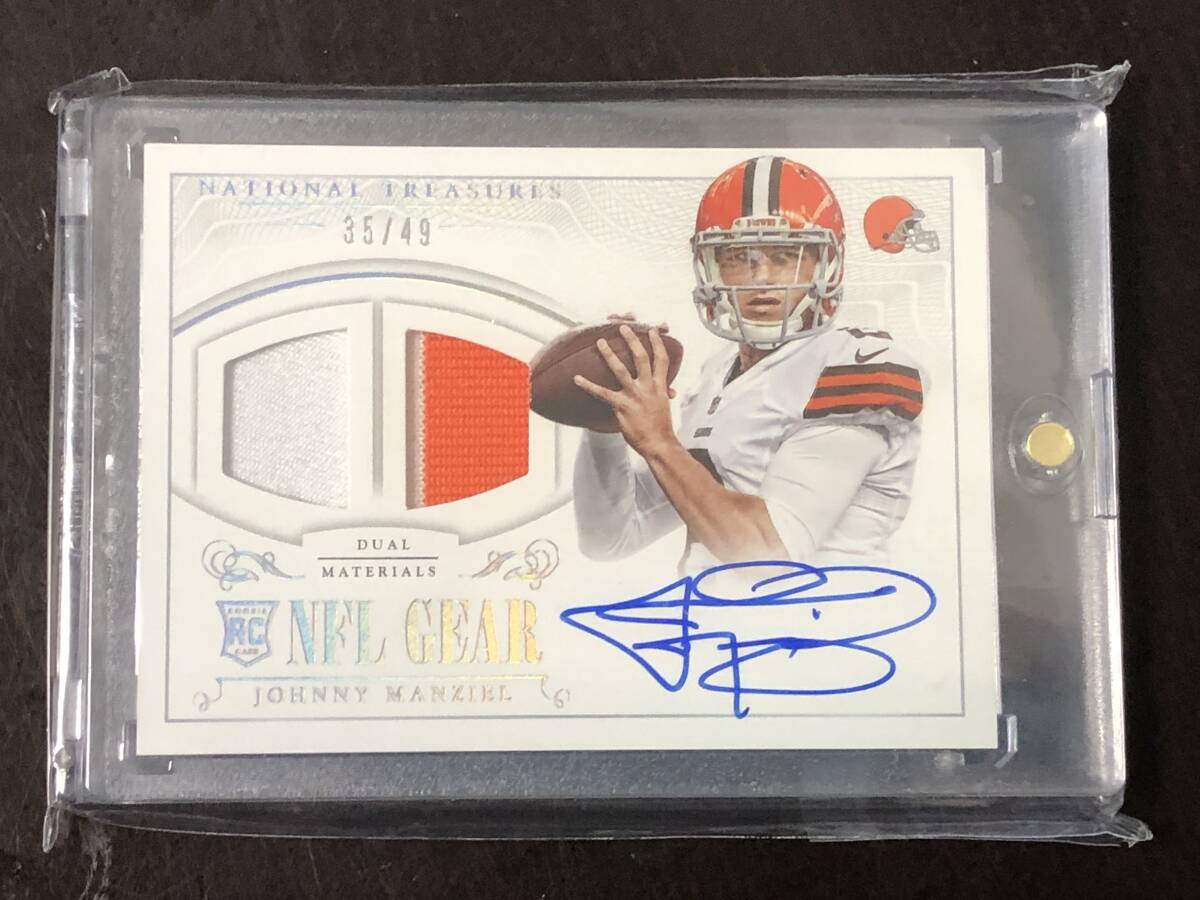 640【Johnny Manziel】2014 Panini National Treasures NFL Gear Autographs 49枚限定
