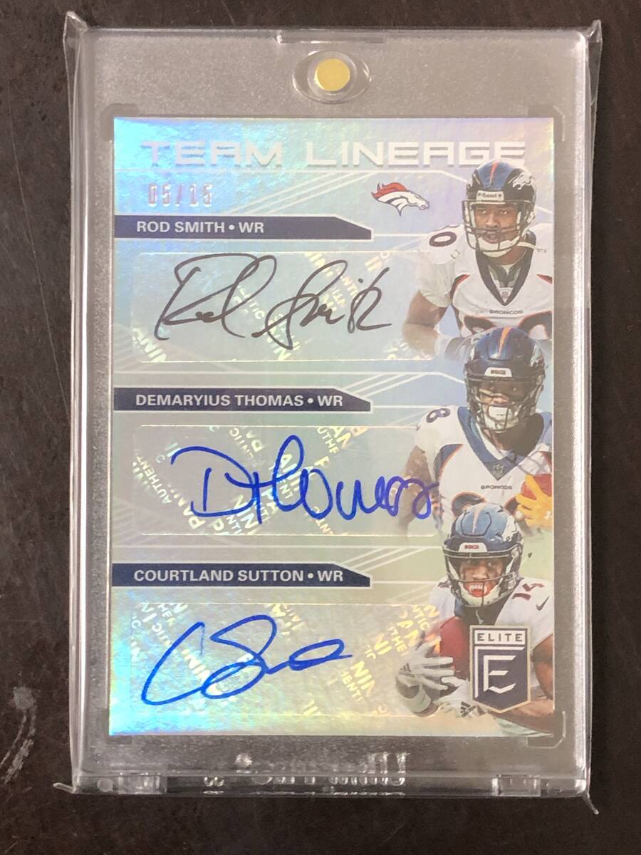 642 Rod Smith/Demaryius Thomas/Courtland Sutton 2019 Donruss