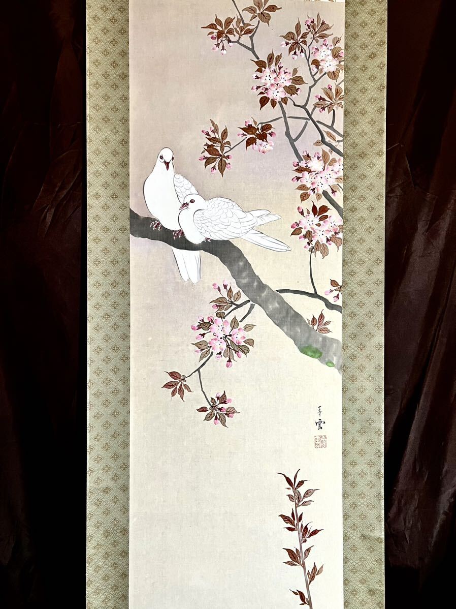 Yahoo!オークション - 【真作】【仙】山本香雲「桜花白鳩之図 Yahoo!オークション - 【真作】【仙】山本香雲「桜花白鳩之図