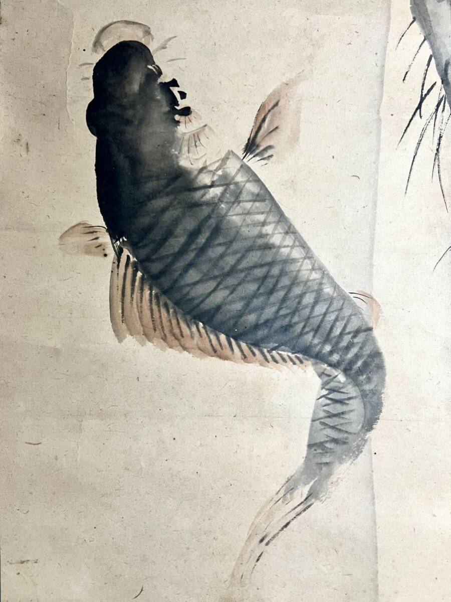 半額 50％OFFの通販 古】159 張全章水墨画 紙本肉筆 子供と白鳥