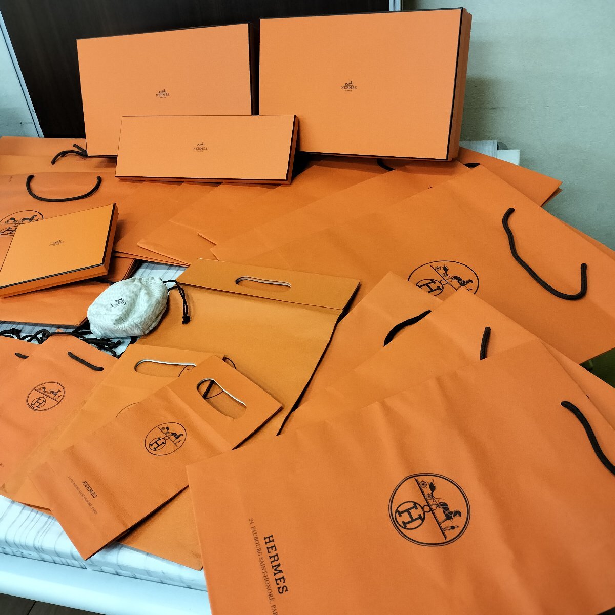 s001 N4 HERMES エルメス ショッパー ブランド 紙袋/紙箱/巾着袋