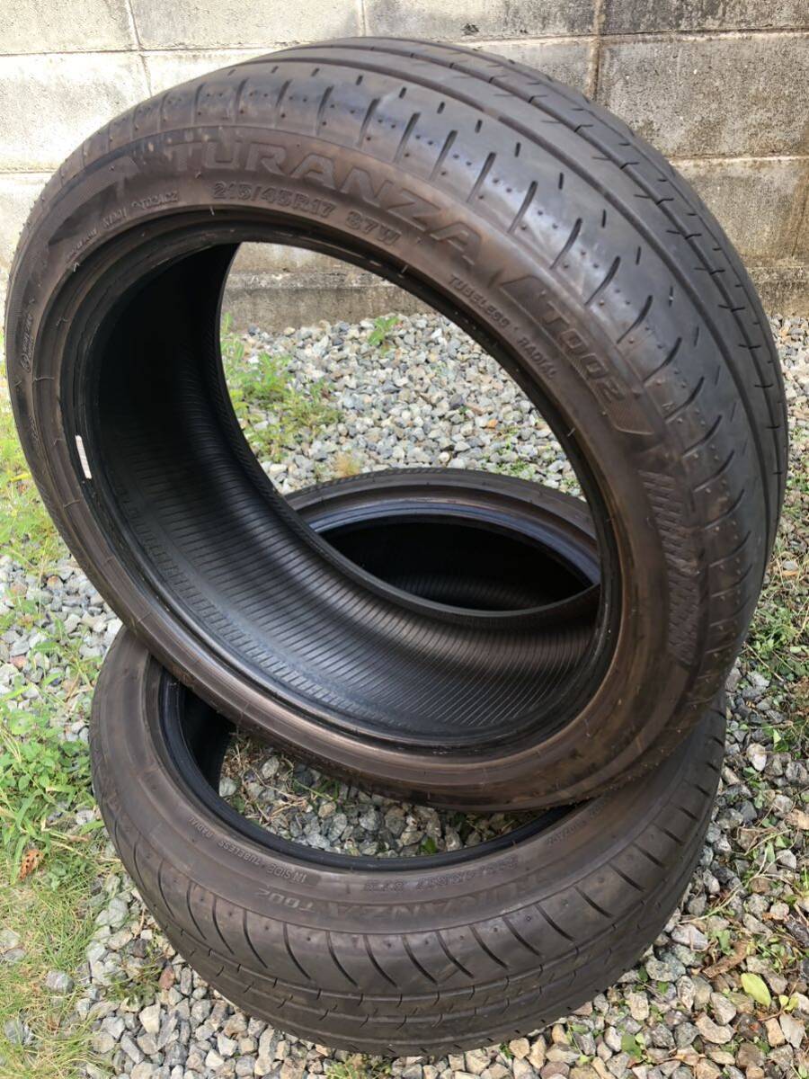 TURANZA 215/45R17 22年×2本※1ヶ所パンク修理必要！