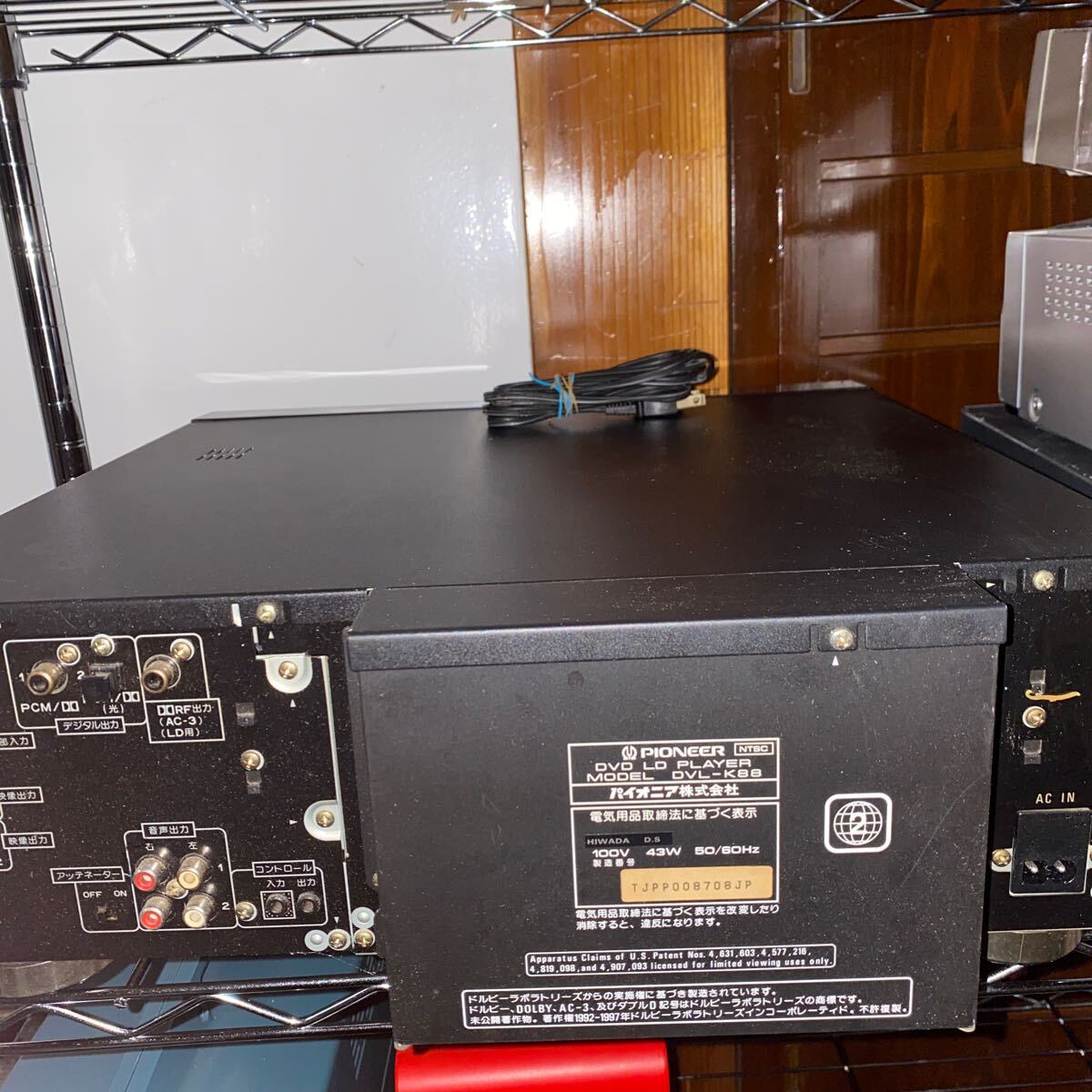 Pioneer DVD ld デッキ　dvl k88 動(dòng)作未確認(rèn)　送料無料