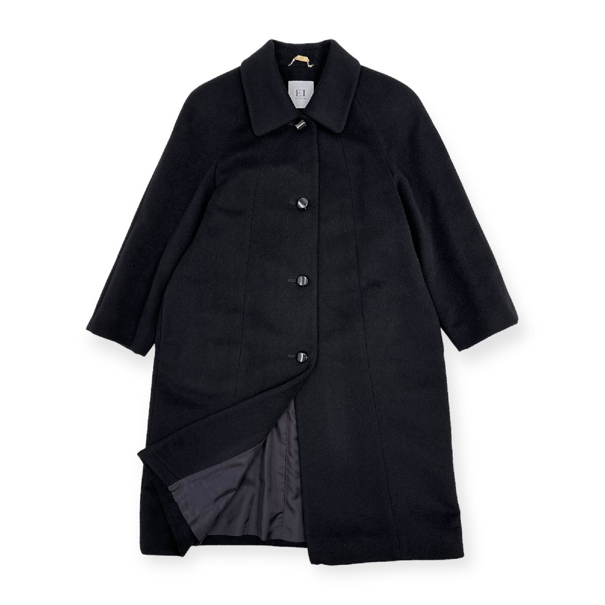 カシミヤ100% E.I. Eminentidea ロング ステンカラーコート カシミヤ100% E.I. Eminentidea ロング ステンカラーコート