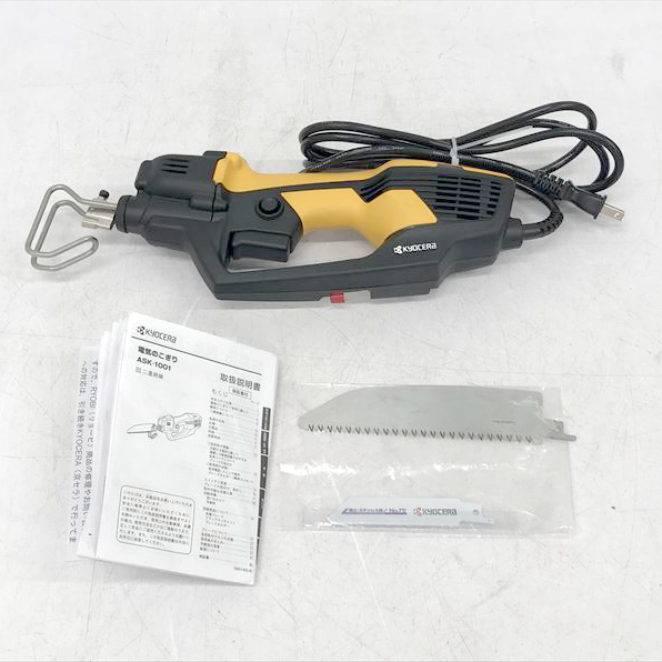 C7660YO ◆0930_6凹【美品】電気のこぎり レシプロソー 京セラ ASK-1001 618404A DIY 木工 剪定 切断電動工具