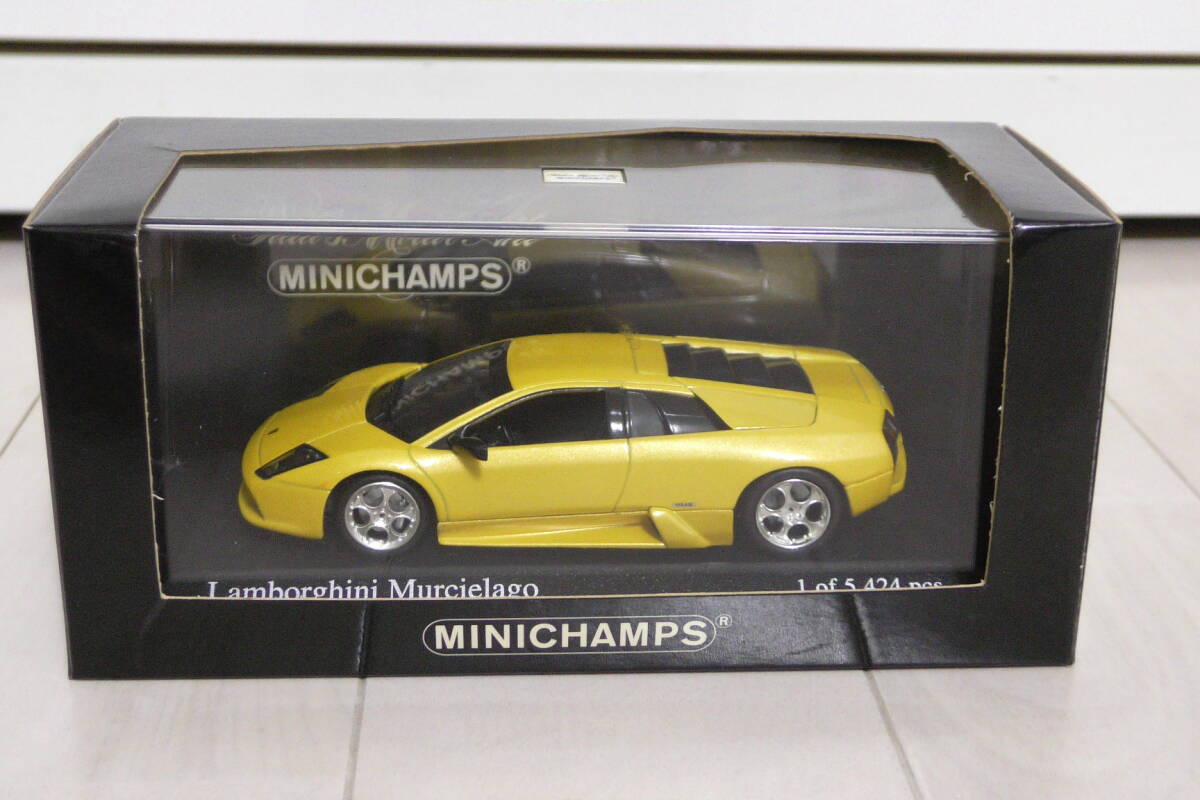 未使用品 送料無料 1/43 ランボルギーニ ムルシェラゴ イエローメタリック ミニチャンプス