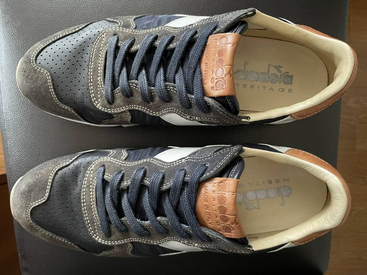 美品 ディアドラ ヘリテージ トライデント90 ネイビー 26cm イタリア製 Diadora heritage（ディアドラ ヘリテージ） TRIDENT 90 C SW