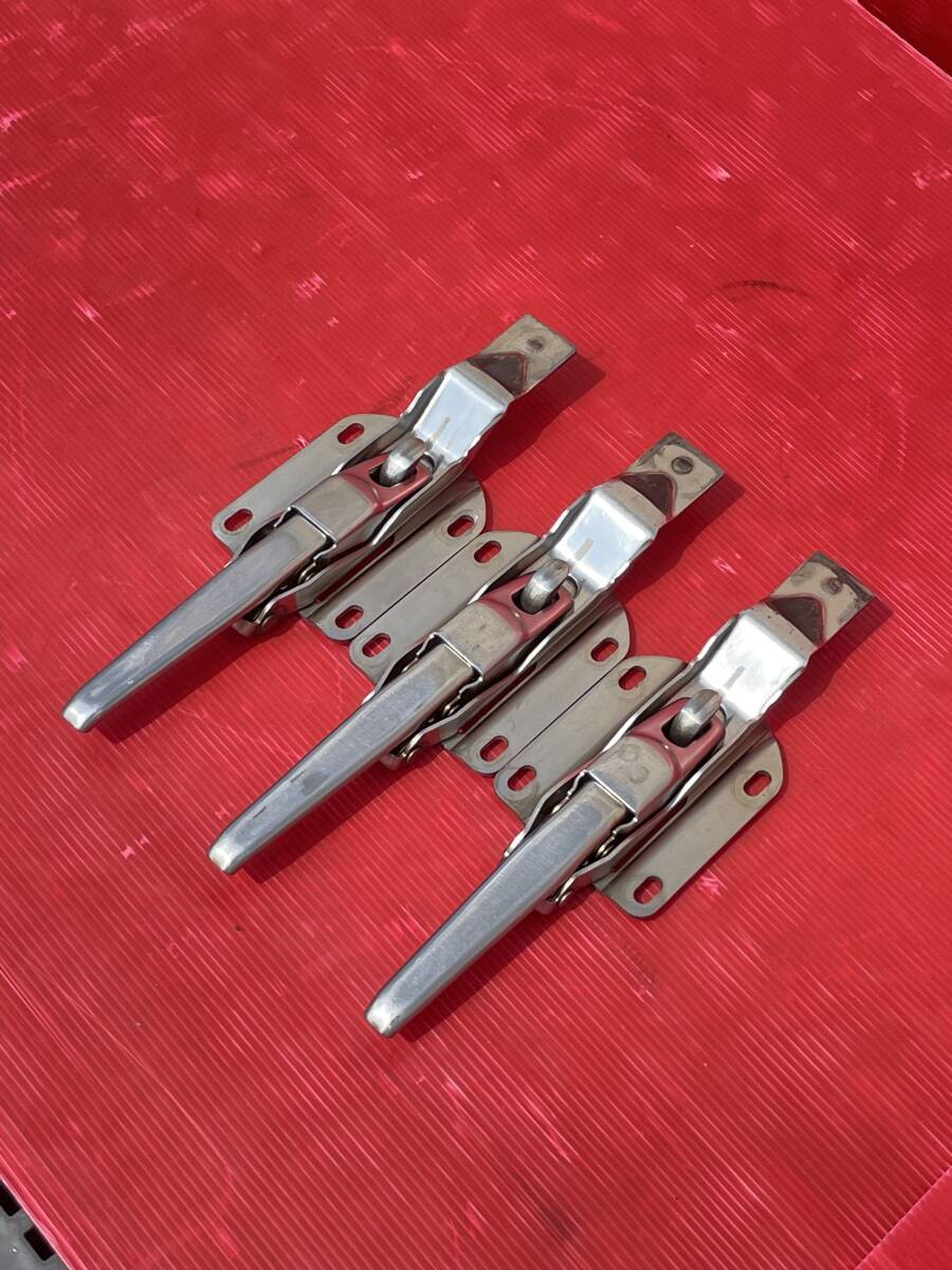 エビカン バネカン ウィング用 土台付き エビ金 ハンドル ウイングロック ステンレス製 5個セット Rei551 エビカン バネカン ウィング用 土台付き エビ金 ハンドル ウイング