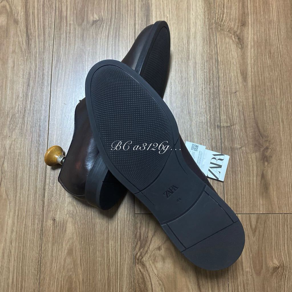 新品 100%本革 ZARA 外羽根 プレーントゥシューズ 28 5cm 44 新品 100%本革 ZARA 外羽根 プレーントゥシューズ 28 5cm 44