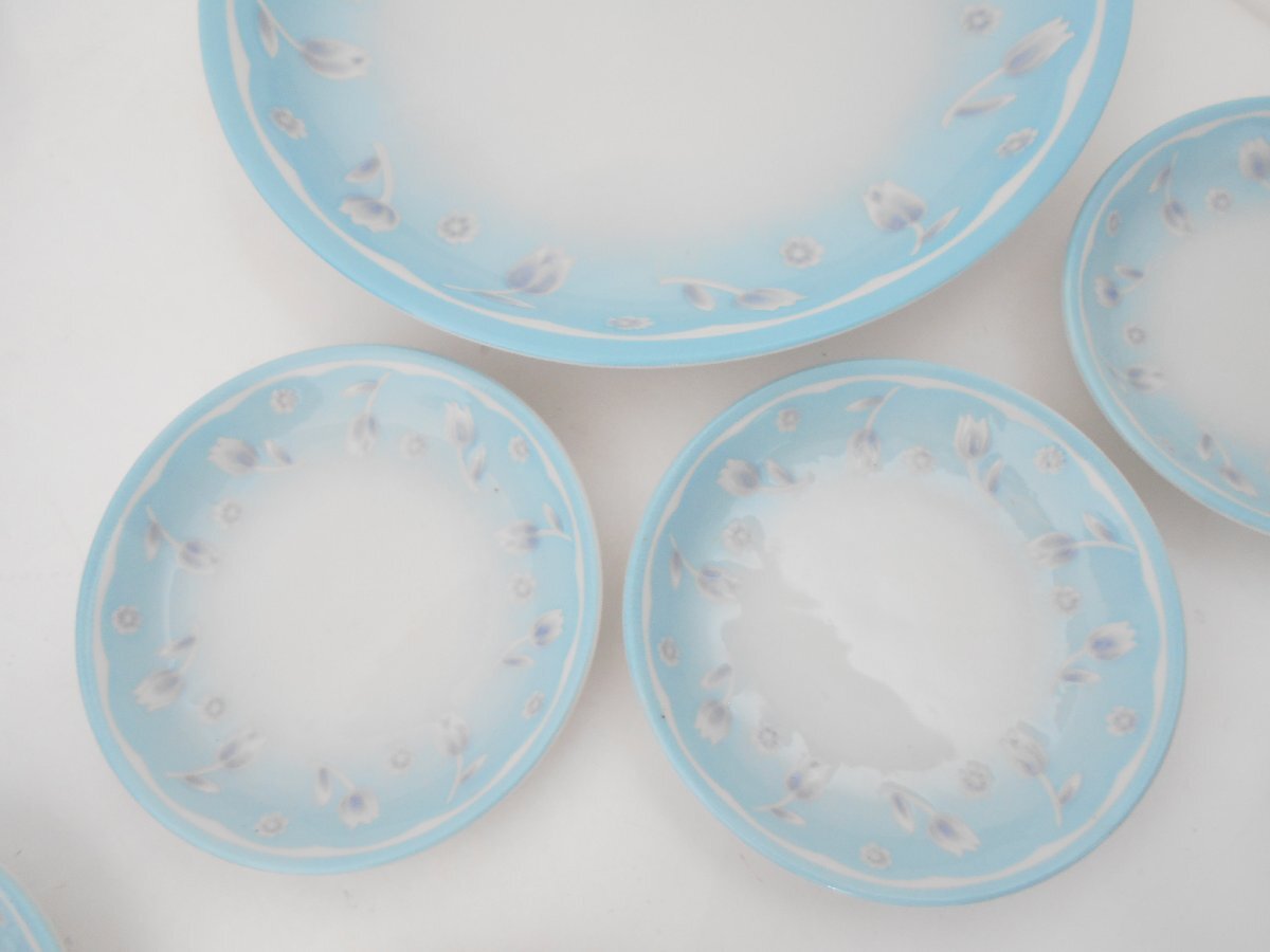 ●シャディ陶器 冷茶おもてなしセット KP シルエット チューリップ UTSUWA-KOBO 器工房 冷茶グラス 小皿 大皿_画像5