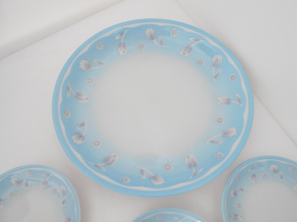 ●シャディ陶器 冷茶おもてなしセット KP シルエット チューリップ UTSUWA-KOBO 器工房 冷茶グラス 小皿 大皿_画像4