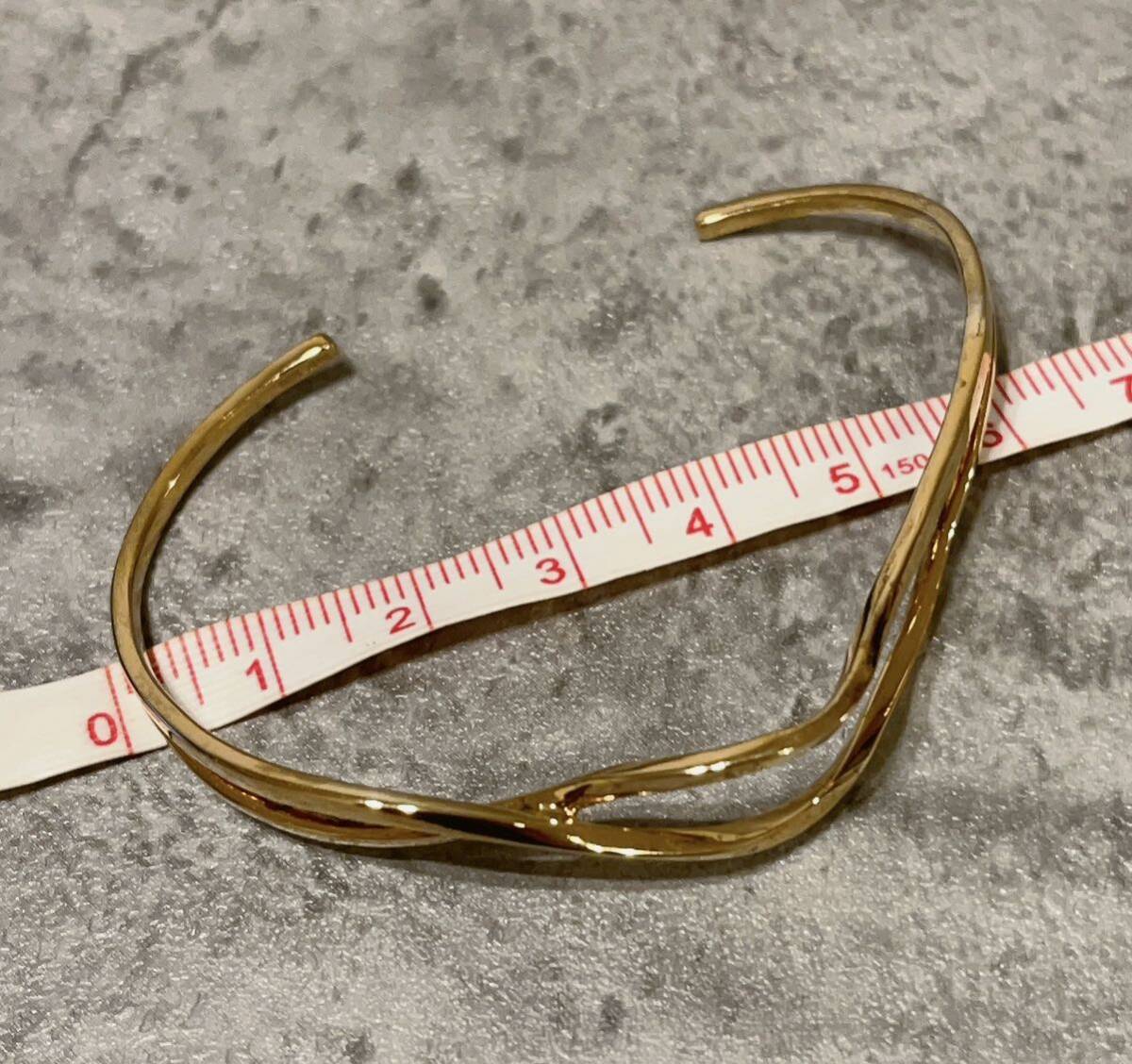 希少 美品 ete エテ バングル 希少 美品 ete エテ ゴールド クロス ウェーブ シルバー
