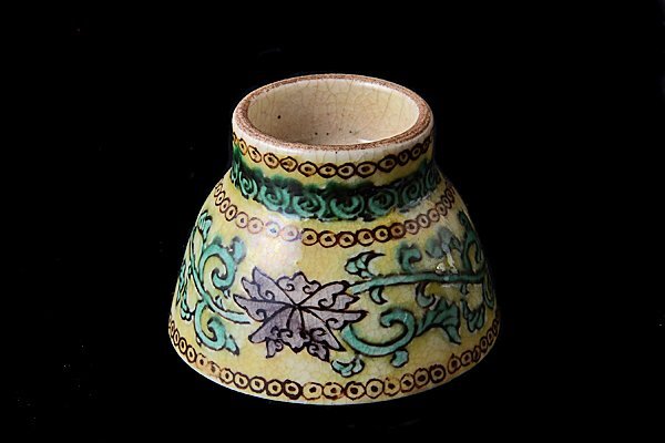 煎茶 時代 蒔絵 碗台 一対 t-k542☆良美☆時代古玩 明三彩煎茶碗 検 茶道具煎茶道具