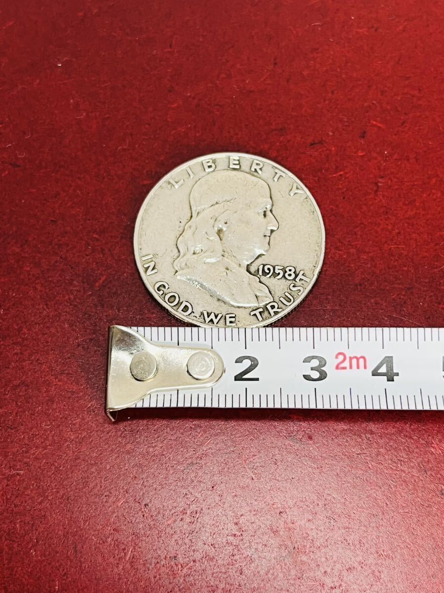アメリカ 50セント 銀貨 フランクリン 1958年 リバティコイン アメリカ 50セント 銀貨 フランクリン 1958年 リバティコイン