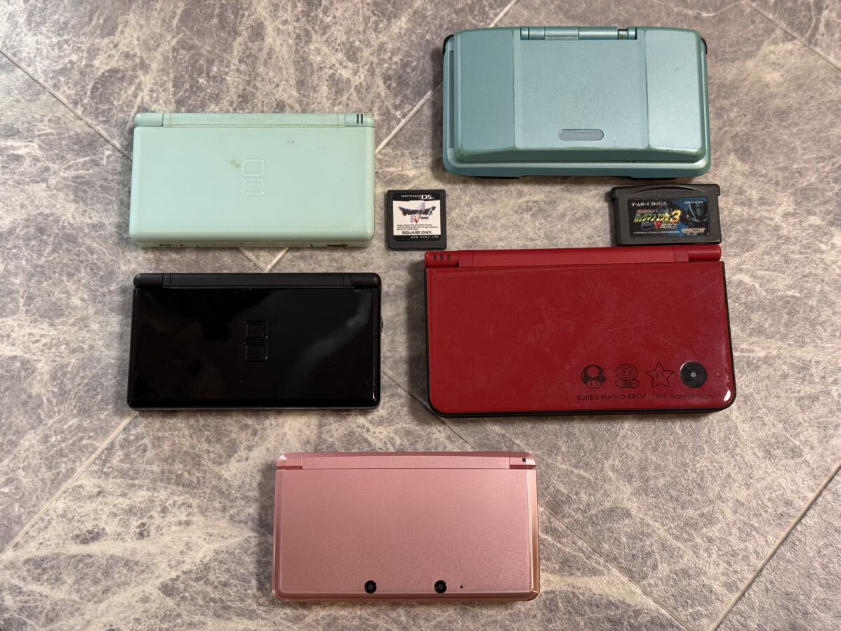 まとめ Nintendo DS DSLite DSi LL 3DS ソフト2本 本体 5台 現状