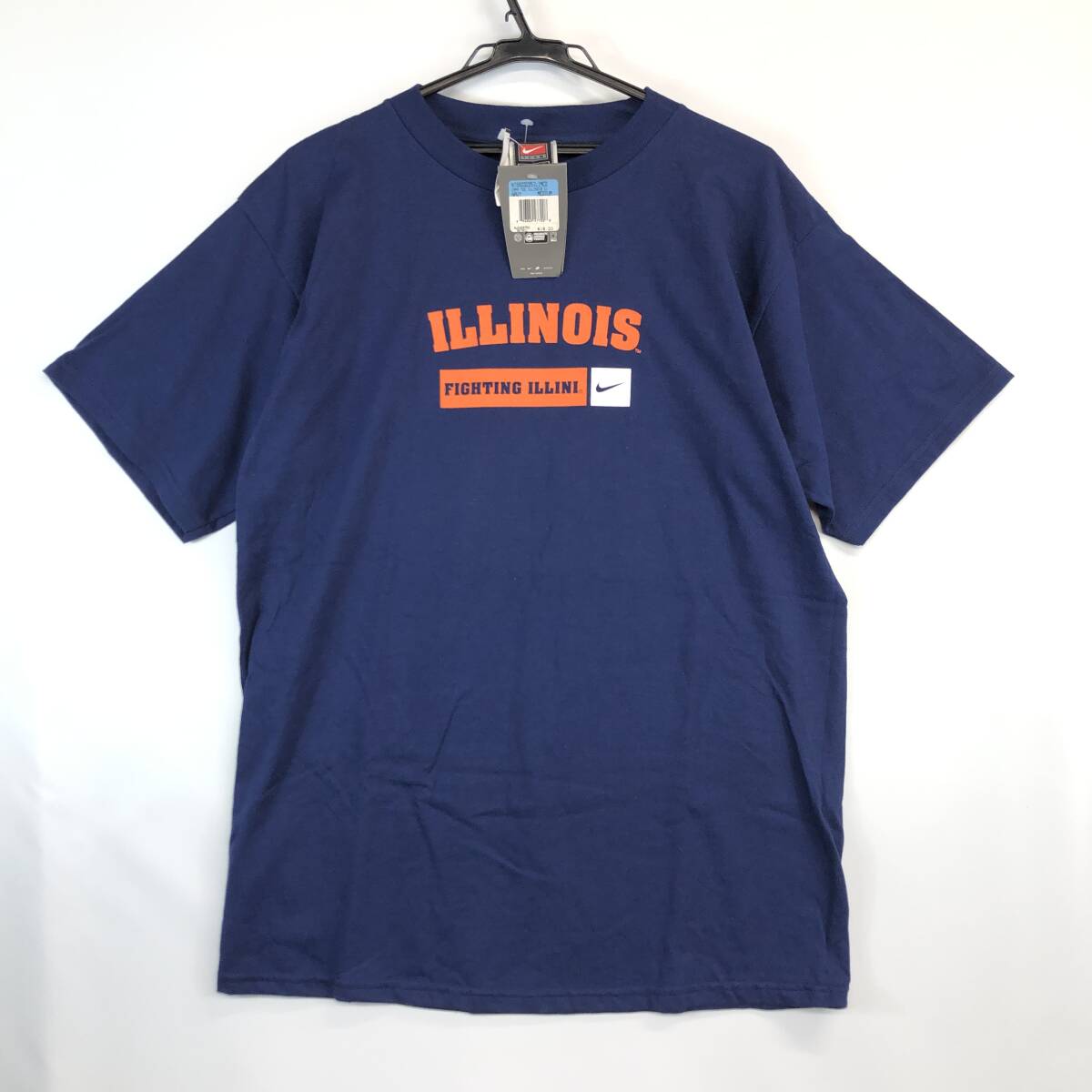 00s デッドストック NIKE ナイキ 半袖Tシャツ ダークネイビー SHL Mサイズ イリノイ・ファイティングイライナイ・フットボール NCAA