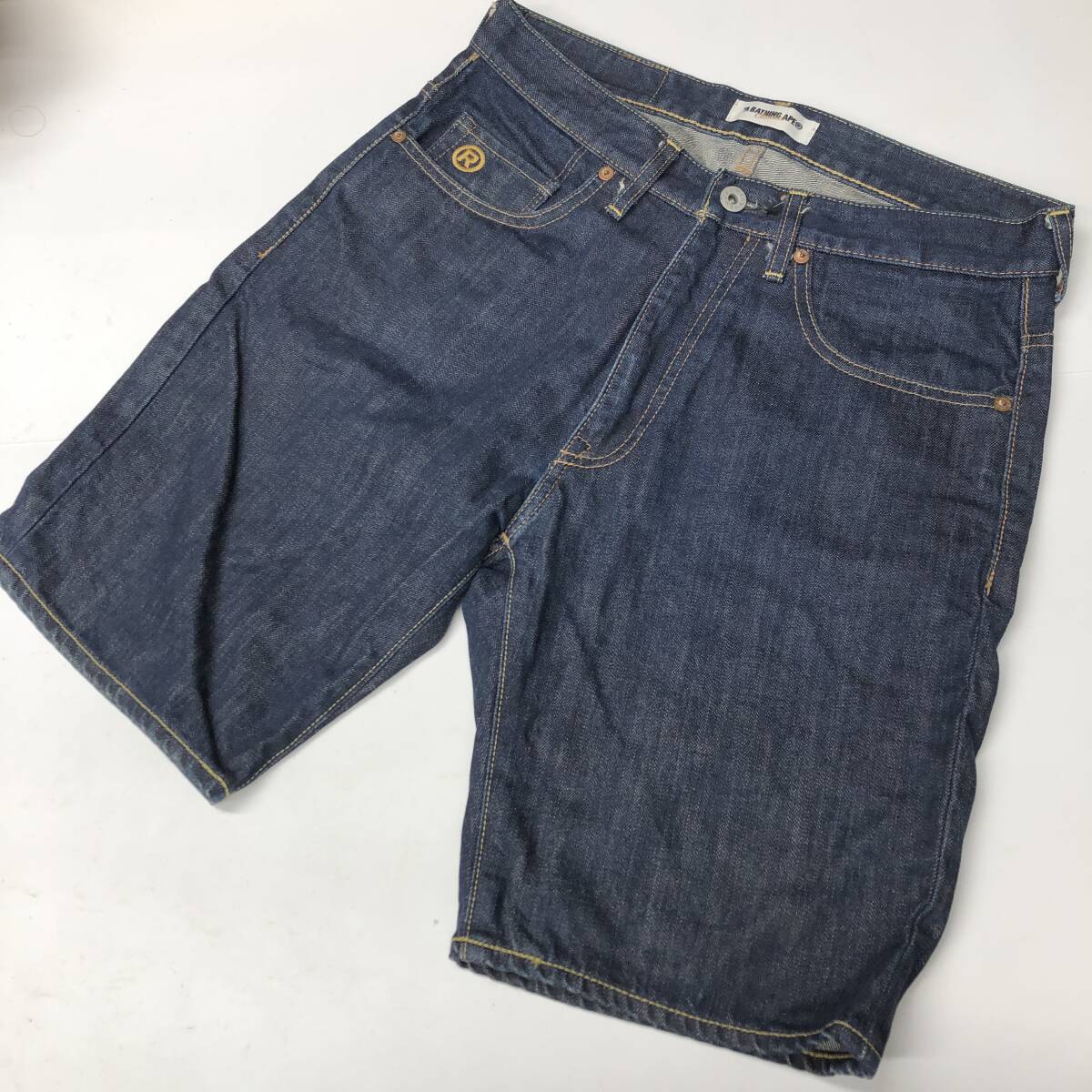 A BATING APE アベイシングエイプ デニムハーフパンツ Sサイズ A BATING APE アベイシングエイプ デニムハーフパンツ Sサイズ
