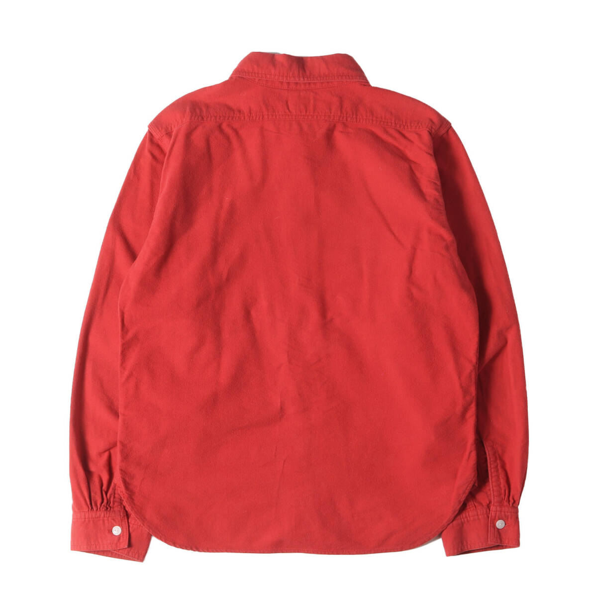 TENDERLOIN テンダーロイン シャツ サイズ:XS チンスト付き シャモアクロス シャツ レッド トップス カジュアルシャツ 長(zhǎng)袖 ネルシャツ