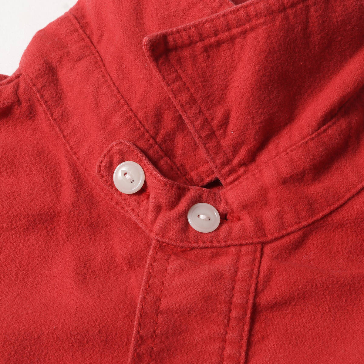 TENDERLOIN テンダーロイン シャツ サイズ:XS チンスト付き シャモアクロス シャツ レッド トップス カジュアルシャツ 長(zhǎng)袖 ネルシャツ