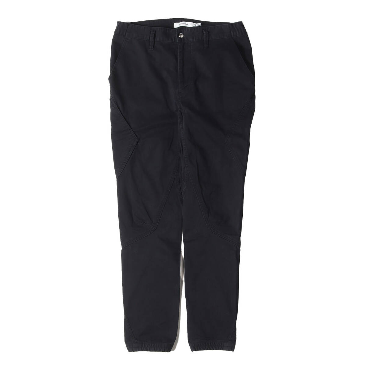 NONNATIVE パンツ サイズ:0 ストレッチツイル イージー リブ パンツ CYCLIST EASY RIB PANTS TAPERED FIT C/P TWILL STRETCH ブラック