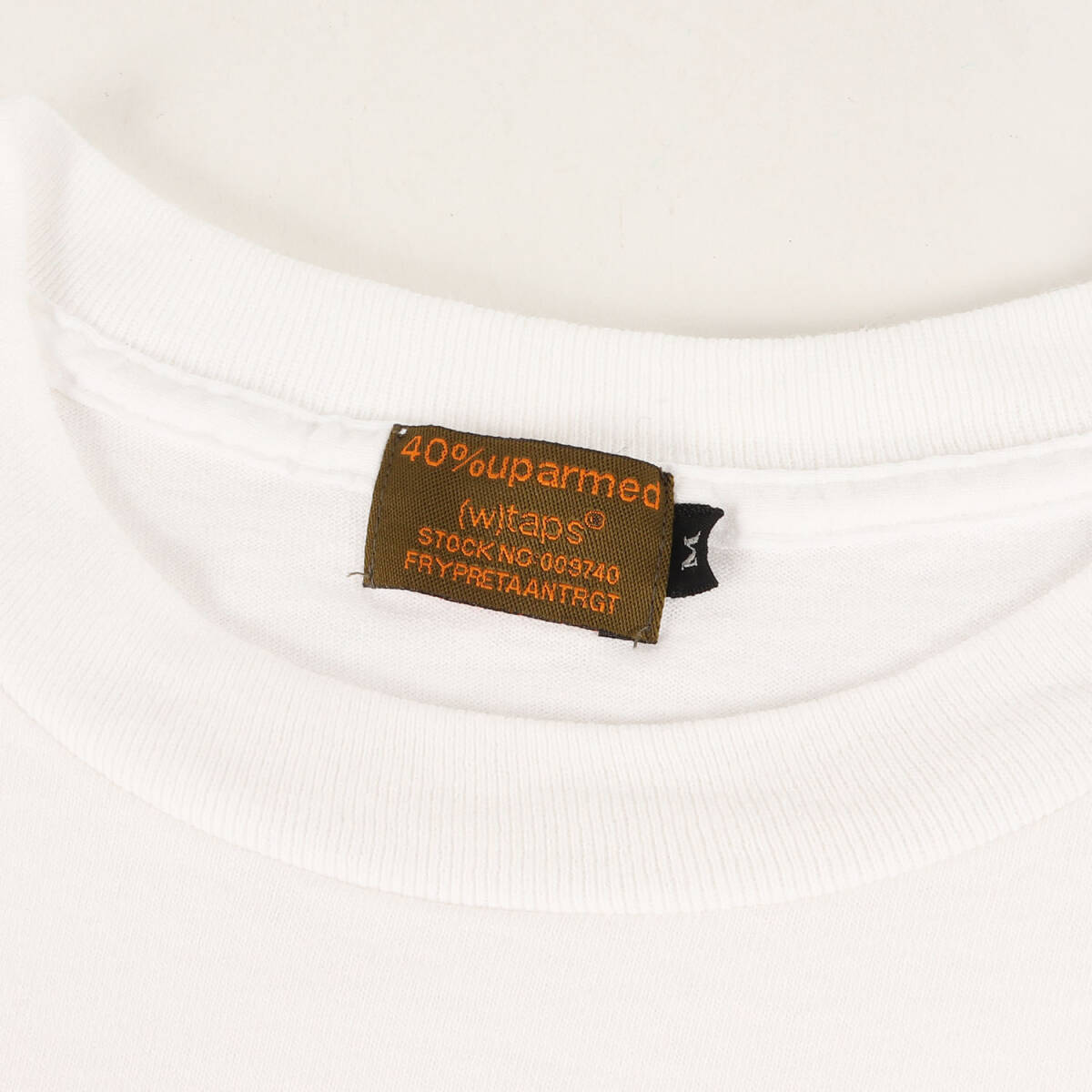 WTAPS WTaps футболка размер :M 90s первый период модель милитари фото принт вырез лодочкой футболка белый 