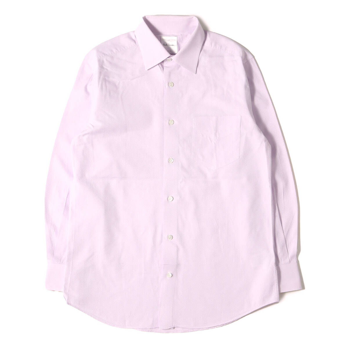 Paul Smith ポールスミス シャツ サイズ:M マイクロチェック ドレスシャツ 袖里ストライプ ピンク トップス カジュアルシャツ