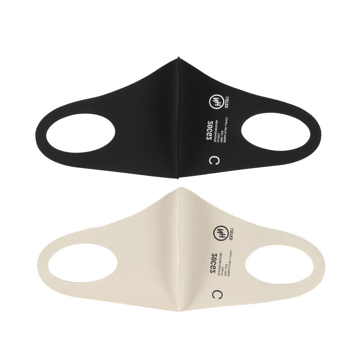 新品 NEIGHBORHOOD ネイバーフッド 20SS ブランドロゴ マスク 2色セット GUARDIAN-2 / N-MASK ブラック ベージュ ファッション アイテム