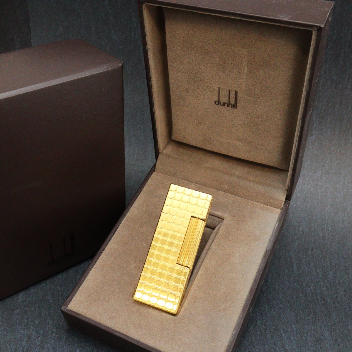 dunhill ☆ダンヒル ゴールド ブランドライター 喫煙具ライター箱入り※着火未確認 ◆おたからや【G-B21659】同梱-2