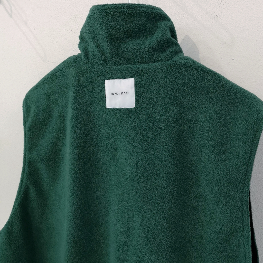  new goods regular price 11000 jpy freak s store autumn winter reversible nylon fleece the best black black green green men's S M FREAK\'S STORE deep green 