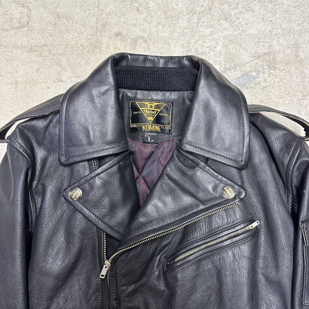 高級】VINTAGE ダブルライダースレザージャケット 裏地派手 高級】VINTAGE ダブルライダースレザージャケット 裏地派手