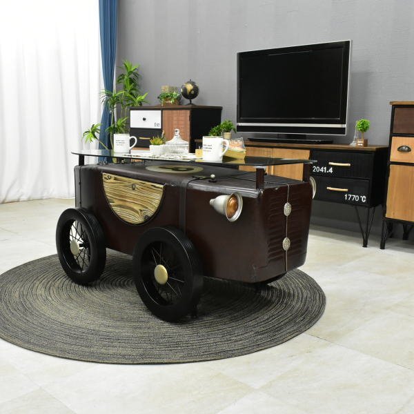 新品 ヴィンテージスタイル128cm幅センターテーブル ダメージ 新品 ヴィンテージスタイル128cm幅センターテーブル ダメージ