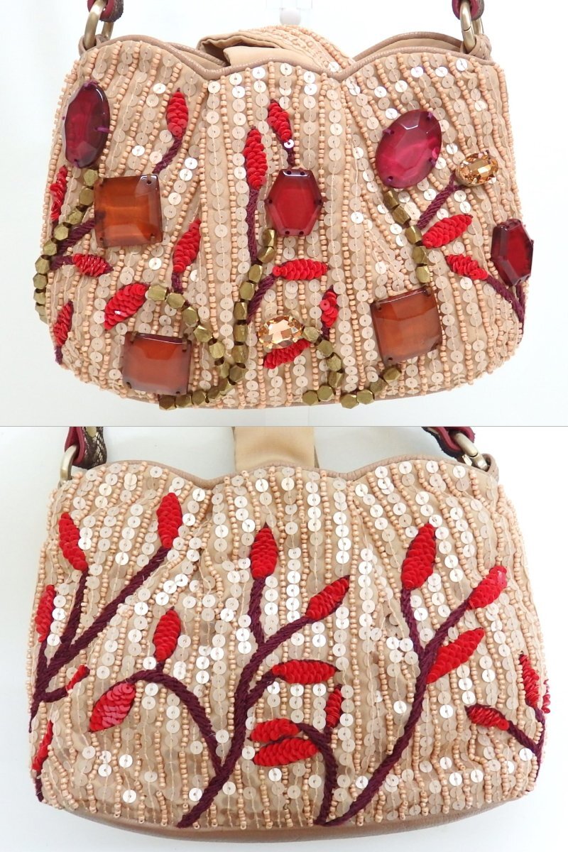 美品 JAMIN PUECH ジャマンピュエッシュ ビーズ刺繍 美品 JAMIN PUECH ジャマンピュエッシュ ビーズ刺繍